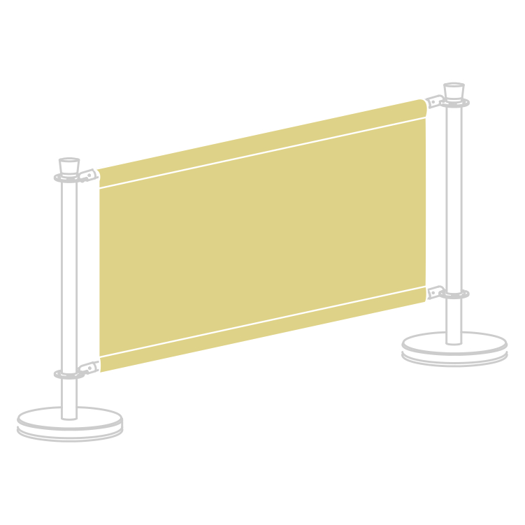 Replacement Café Barrier Banners made in R-148 Desierto Desert Canvas Café Banners Acrylic Canvas Café barrier banners made from Recasens acrylic canvas are banners designed for use in cafes, restaurants, and other similar establishments.